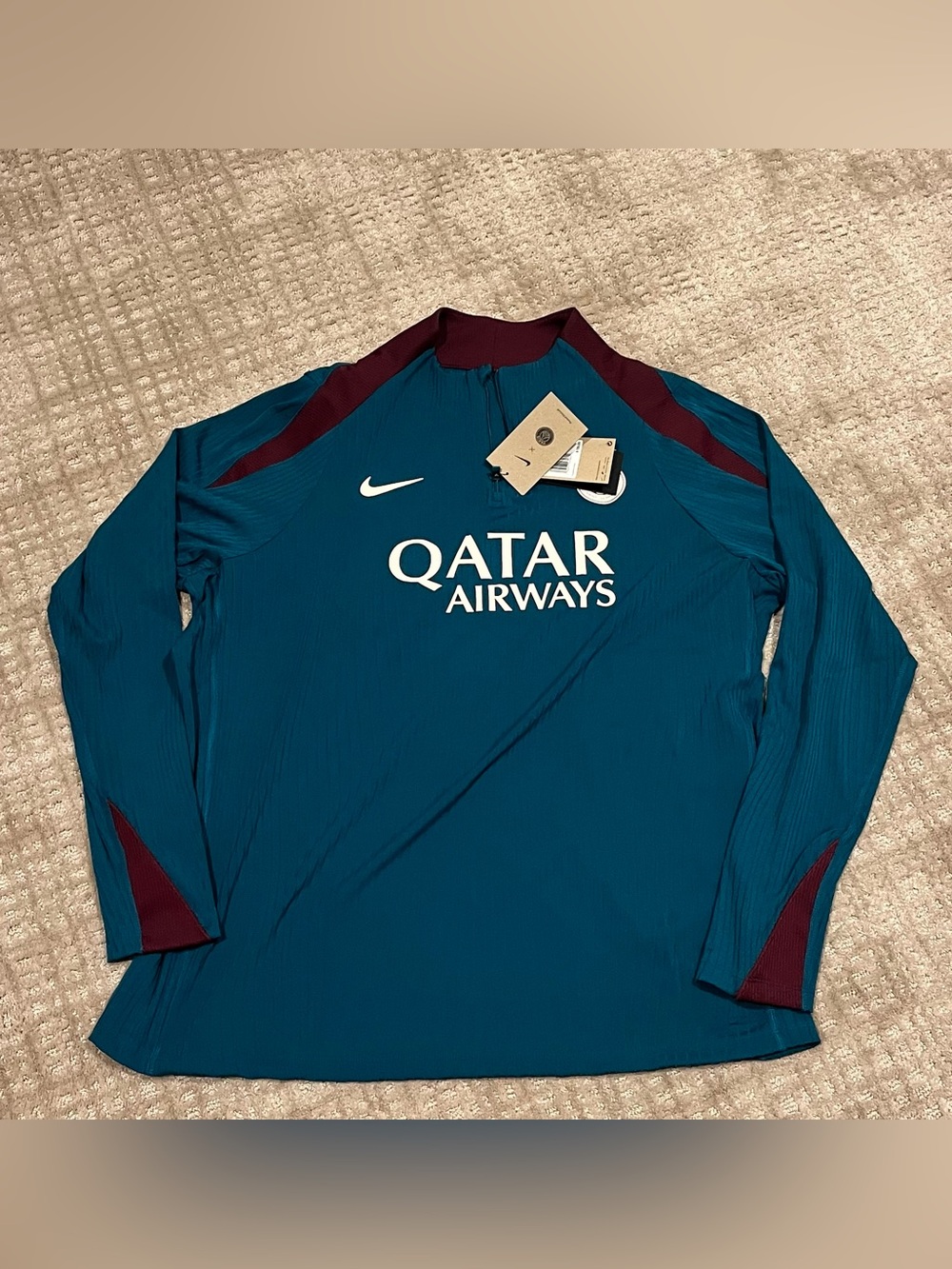 Nike PSG Dri-FIT ADV Elite Strike 1/4 Quarter-Zip Geode Teal Mens XXL FN9280-382